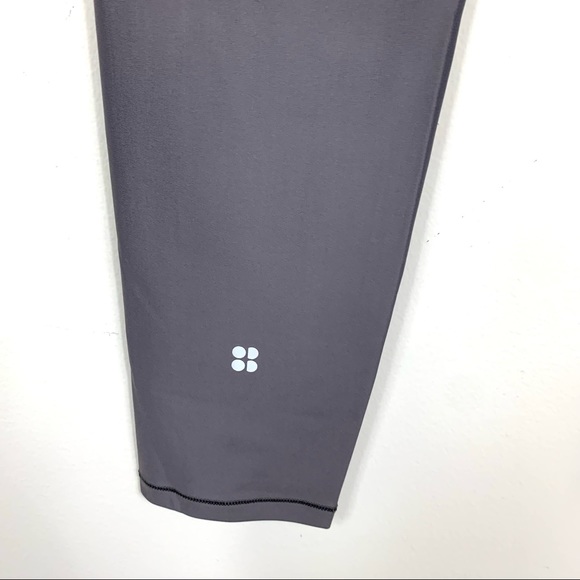 Sweaty Betty High Shine High-Waist 7/8 Length Leggings in Gray, L - Picture 4 of 10